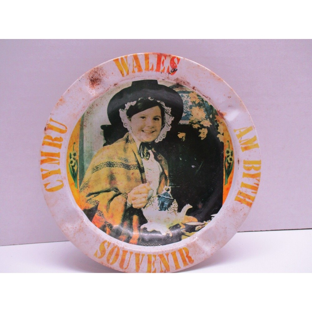 Vintage Wales "Forever" Souvenir Tin Ashtray